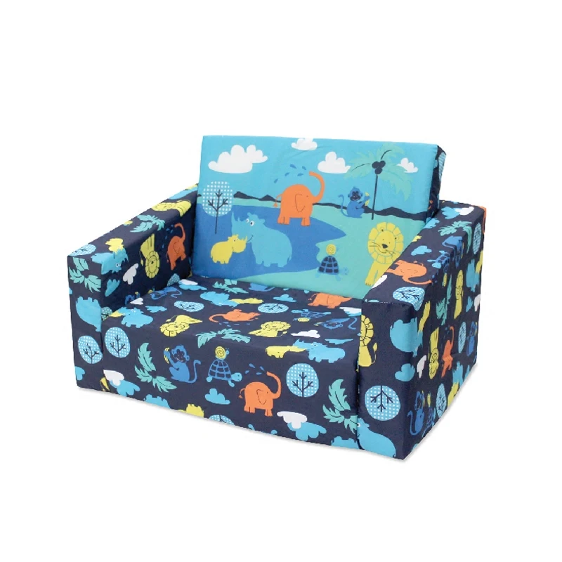 Children's Sofa Baby Folding Sofa Bed Cute Fabric Removable and Washable