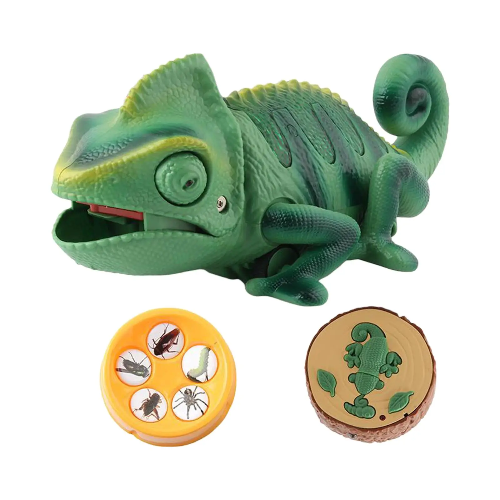 Simulation Chameleon Robot Animal Toy with Remote Controller Forward Backward Left Right for Adults Kids Party Pranks