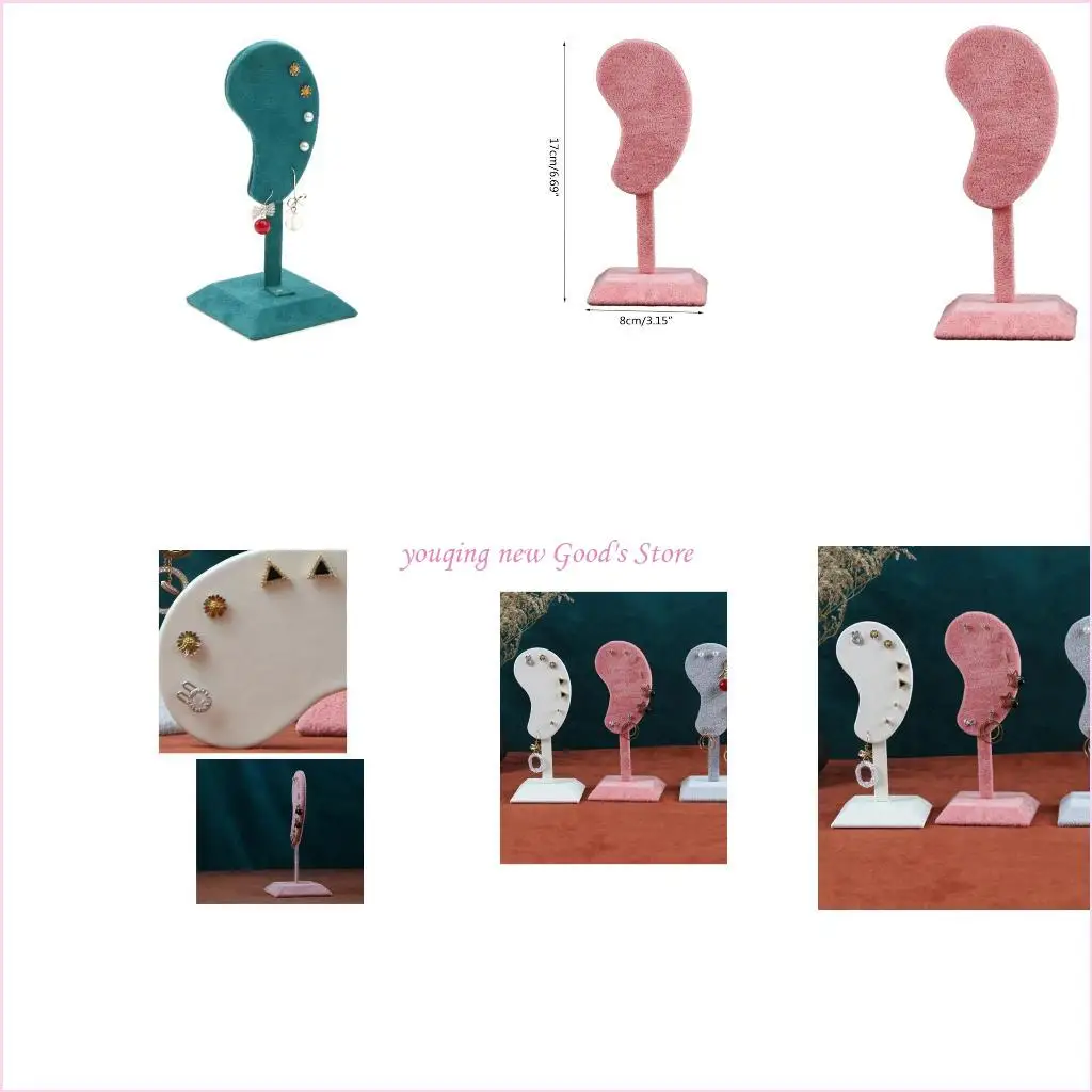 

57QA Fashion Earring Display Stand Multi-color Earring Holder Ear-shaped Storage Rack