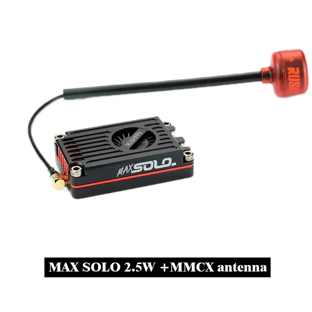 VTX 48CH RUSH MAX SOLO 5.8G 2.5W جهاز إرسال الفيديو مع غلاف CNC لطائرات بدون طيار RC FPV طويلة المدى الثابتة الجناح لتقوم بها بنفسك أجزاء