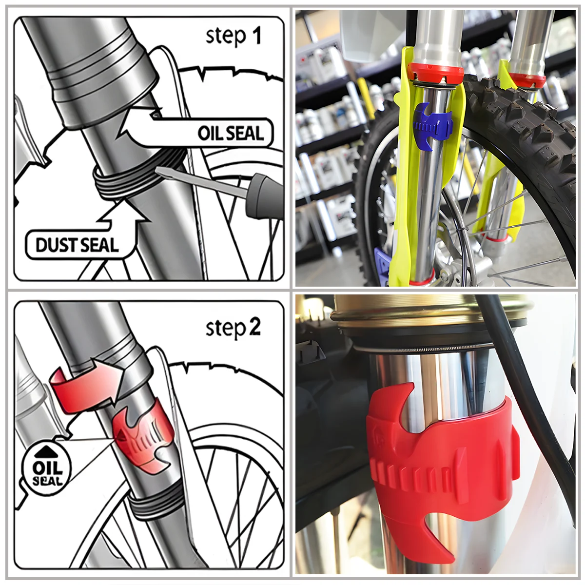 For KTM YAMAHA Kawasaki SUZUKI HONDA 45-55mm Motorcycle Oil Seal Fork Cleaner MotorBike Shock Absorber Oil Seal Cleaning Tool view 4