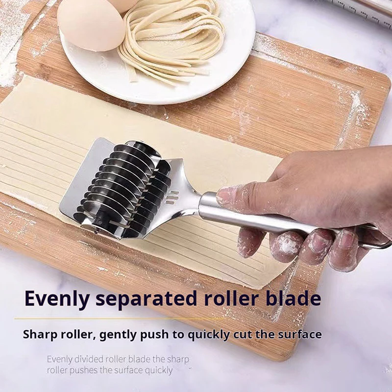1Pcs Stainless Steel Manual Spaghett Cutter Pasta Machine Dough Noodles Maker Ginger Garlic Roll Crusher Kitchen Cooking Gadgets