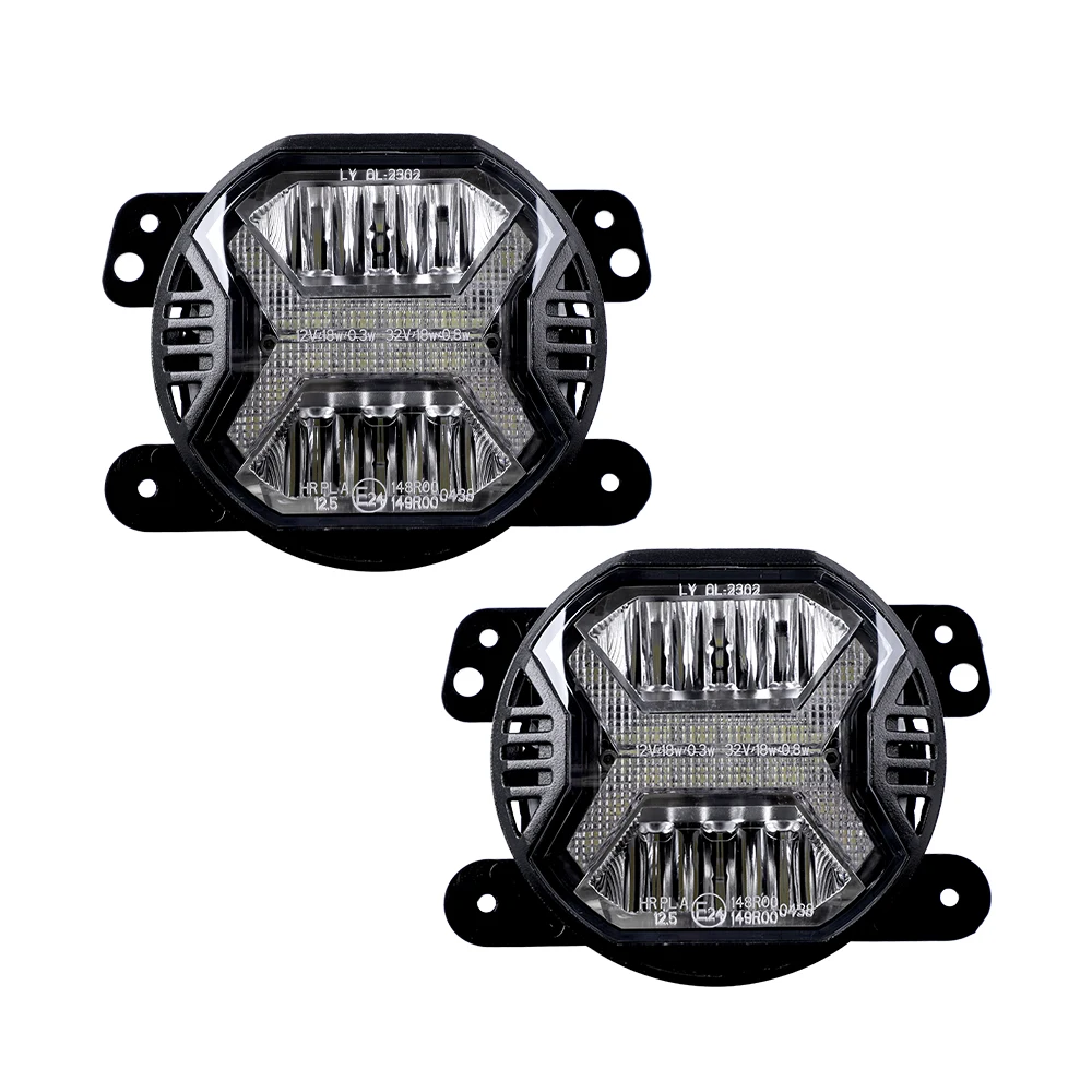 LOYO 30W Super Helder 4 Inch LED Mistlampen Projector Met Witte DRL LED voor Jeep Wrangler JK LED Mist-/rijlichten