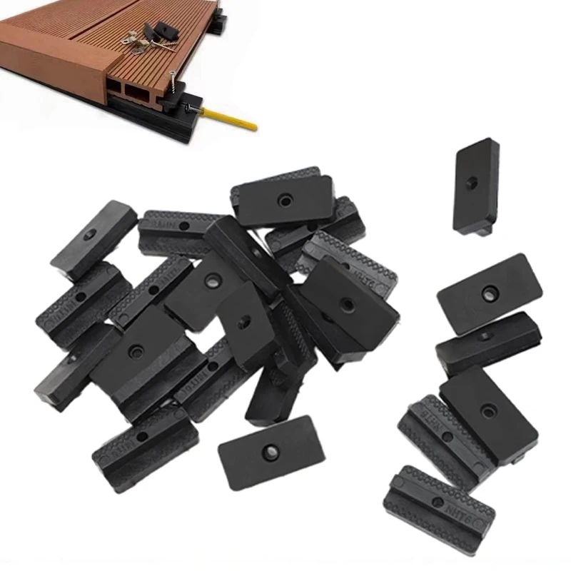 100 Pcs Dovetail Composite Deck Clip Easy-assembly Outdoor Floor Yard Garden Outdoor Living Tools Accessories Secure