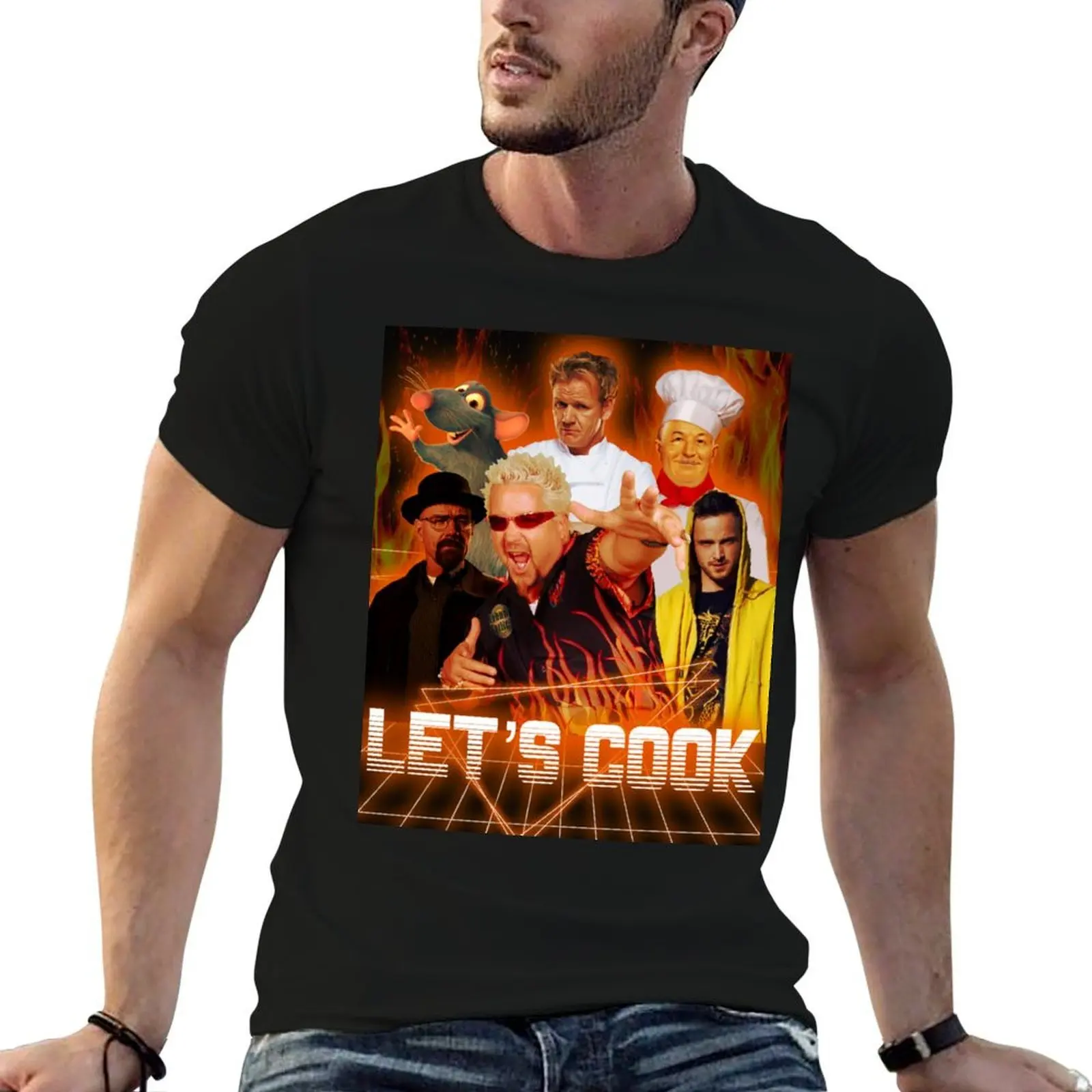 Let’s Cook T-Shirt quick drying Aesthetic clothing mens graphic t-shirts funny