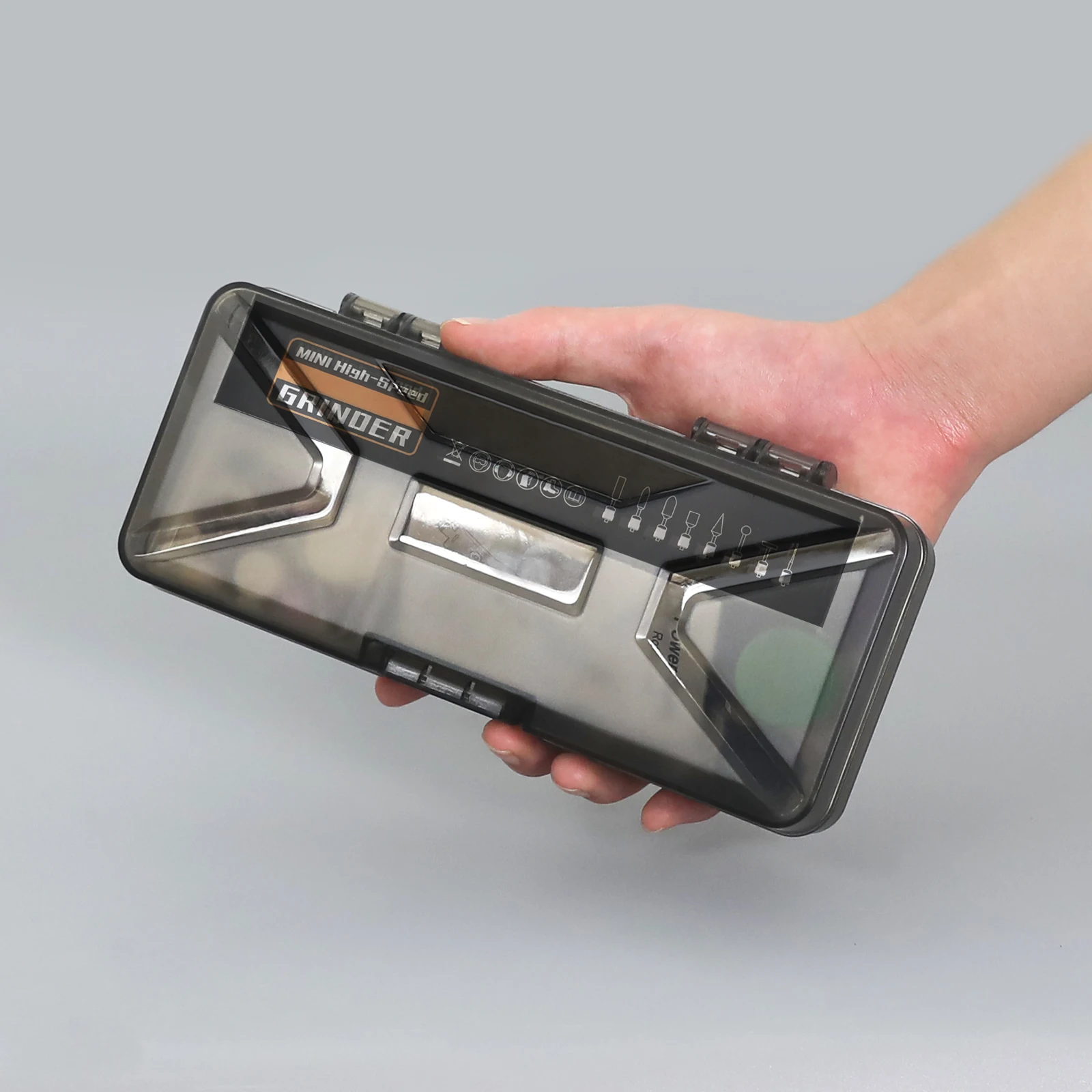 NEWACALOX Mini cassetta degli attrezzi in plastica Scatola portaoggetti hardware Piccoli componenti elettronici Cassetta degli attrezzi per la conservazione degli utensili elettrici