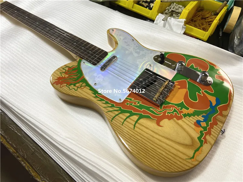 Inheritance of classic body painting electric guitar wax xylophone body rosewood fingerboard free shipping