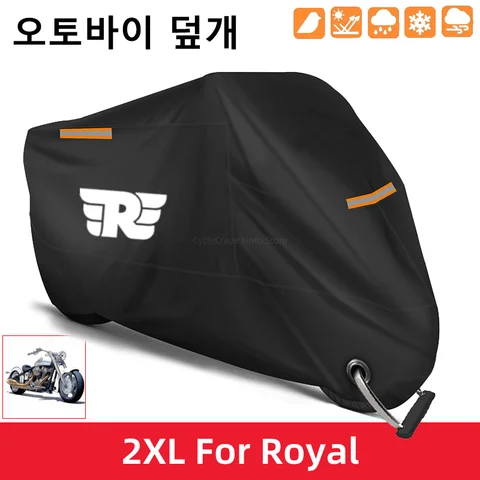 오토바이 커버 방수 야외 스쿠터 UV 보호기 로얄 엔필드 총알/유성/클래식 350 500에 대 한 먼지 비 커버