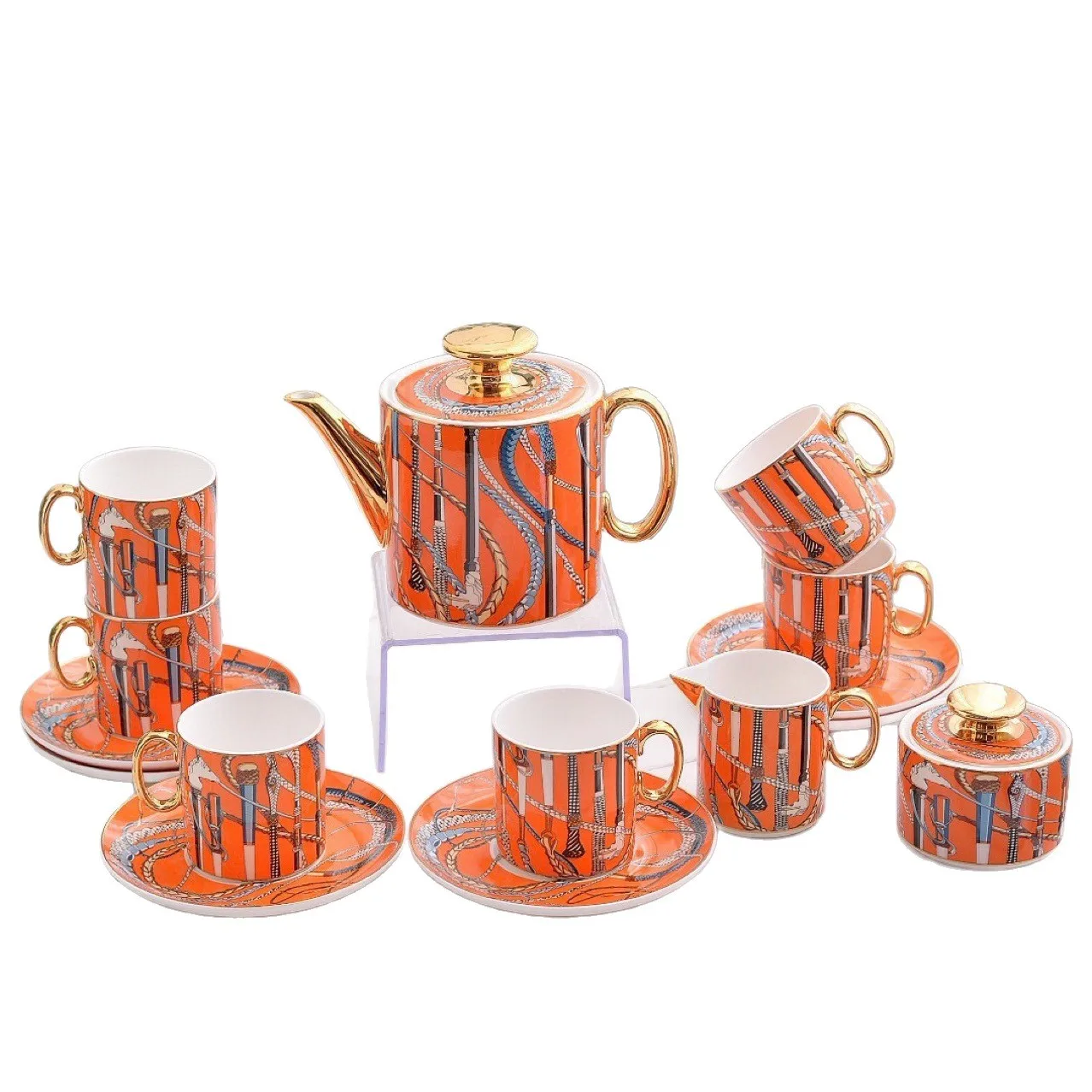 

Afternoon tea office company coffee cup power war bone china plate housewarming