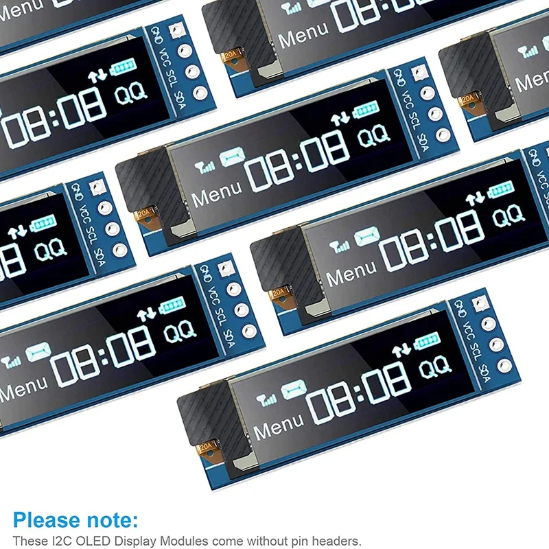 حزمة من 6 OLED وحدة عرض SSD1306 سائق IIC I2C المسلسل الذاتي مضيئة عرض المجلس لاردوينو التوت بي