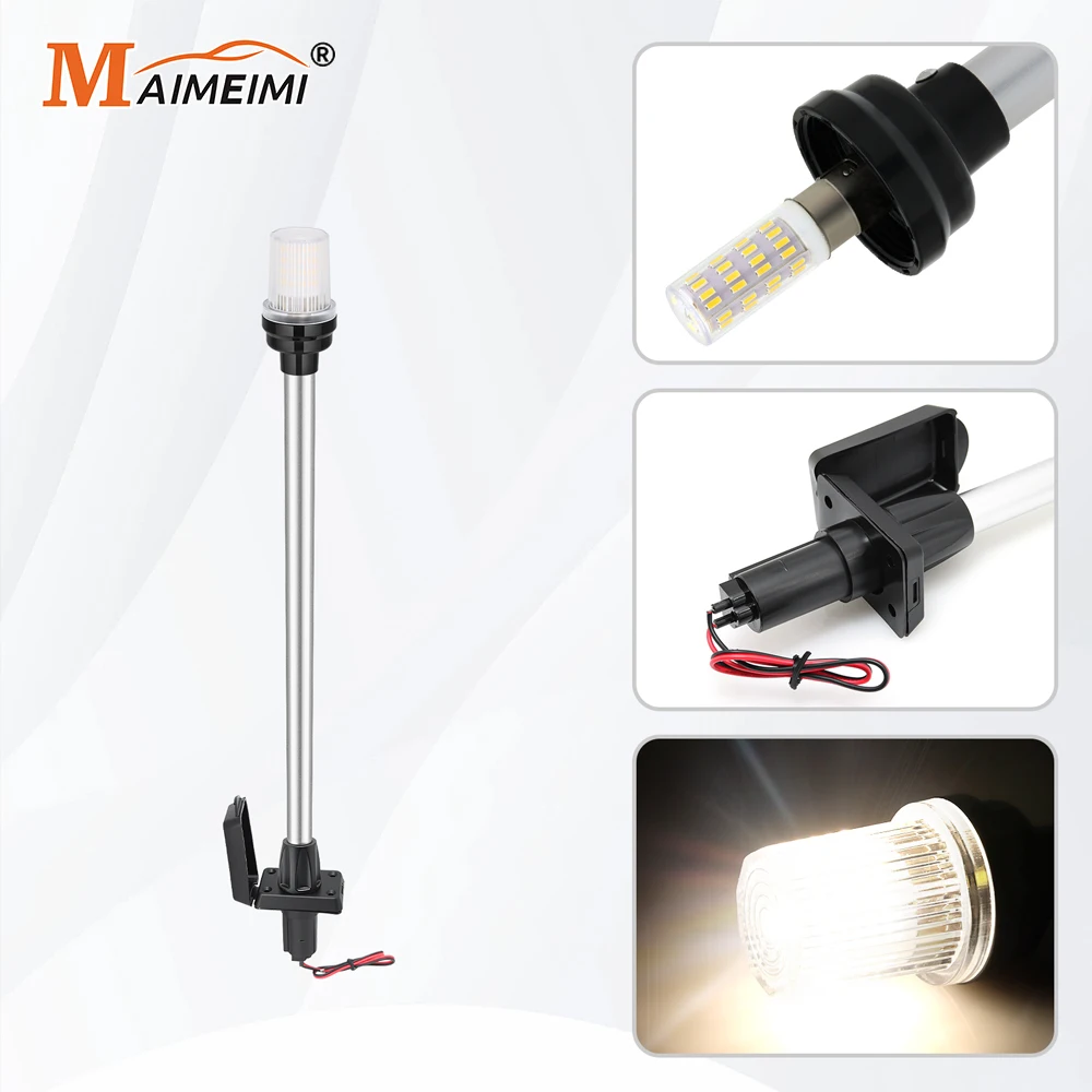 

22inch Navigation Light Boat LED Light Yacht Marine Navigation Anchor Light 12V 24V Waterproof Sailing Signal Light