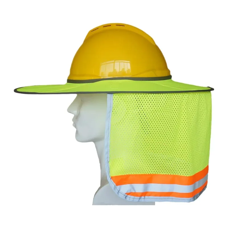 Breathable Polyester Sun Shade Cover Hard Hat Neck Sun Protection Curtain For Outdoor Workers