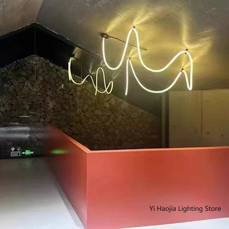 الحديثة LED ثريا تركب بالسقف شخصية مضفر خرطوم مصباح السقف غرفة المعيشة غرفة نوم LED أضواء الشمال ديكور المنزل تعليق