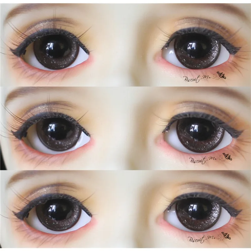 BJD Doll Eyes 1/3 Eyeball Brown Silver Foil Crack 16mm Glass Eye Simulation Eye