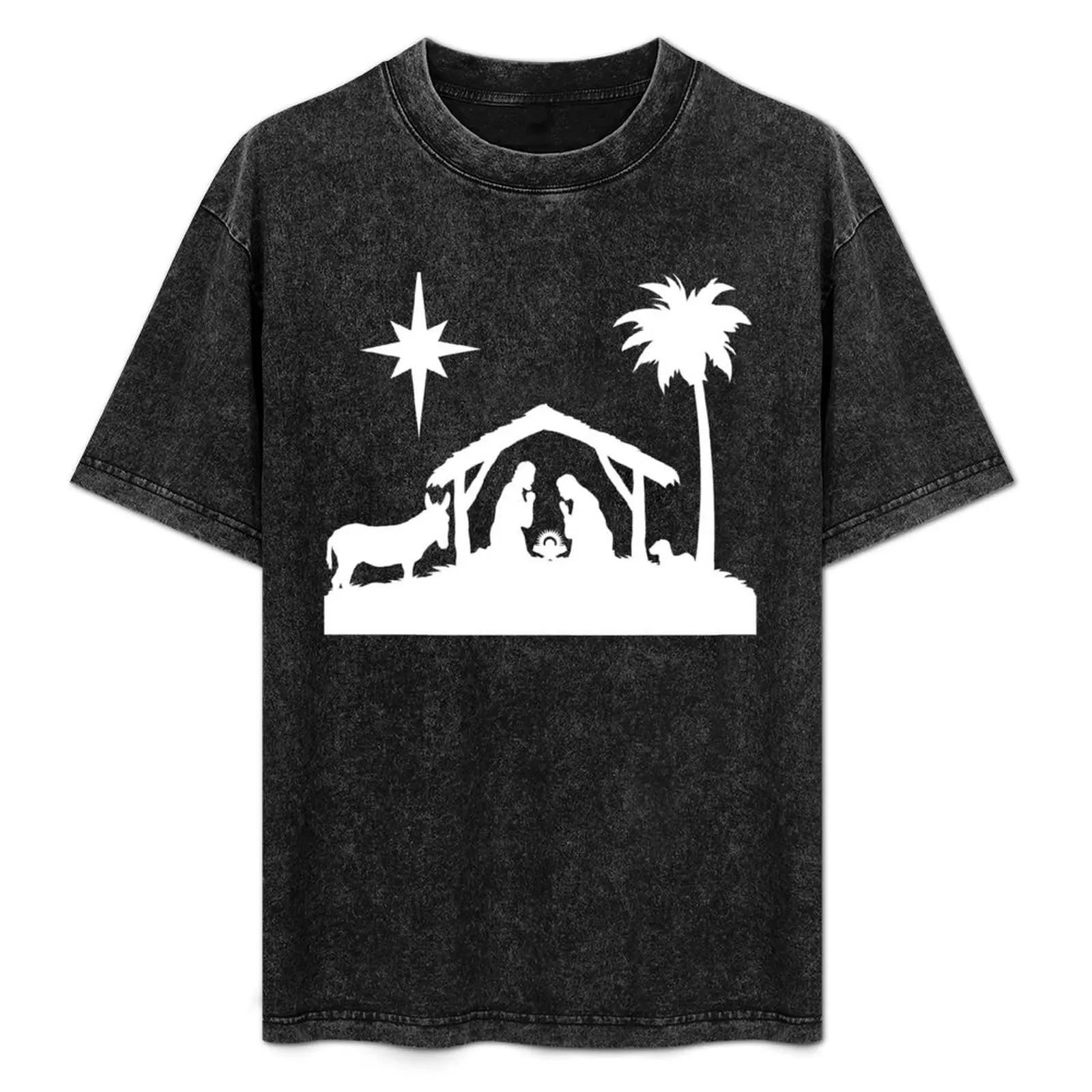

Nativity Scene T-Shirt sweat baggy shirts T-shirts man anime shirts men graphic