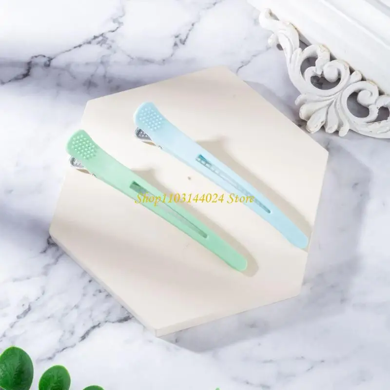 N5KE 6pcs Duck Billed Hair Roller Clip For Women With Silicone Band Strong Grip Hair Clip Great For Thin and Thick