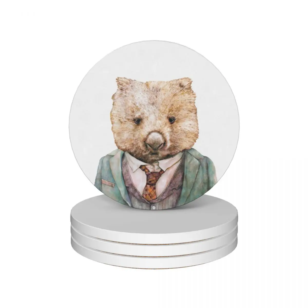 

Wombat Ceramic Coasters (Set of 4) christmas tea set cute Coasters