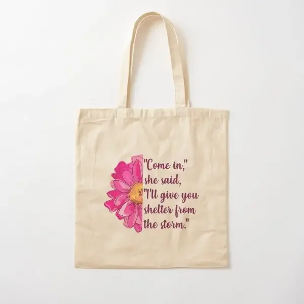 

Shelter From The Storm Cotton Canvas Bag Casual Fabric Handbag Printed Tote Women Ladies Foldable Shoulder Bag Reusable Unisex