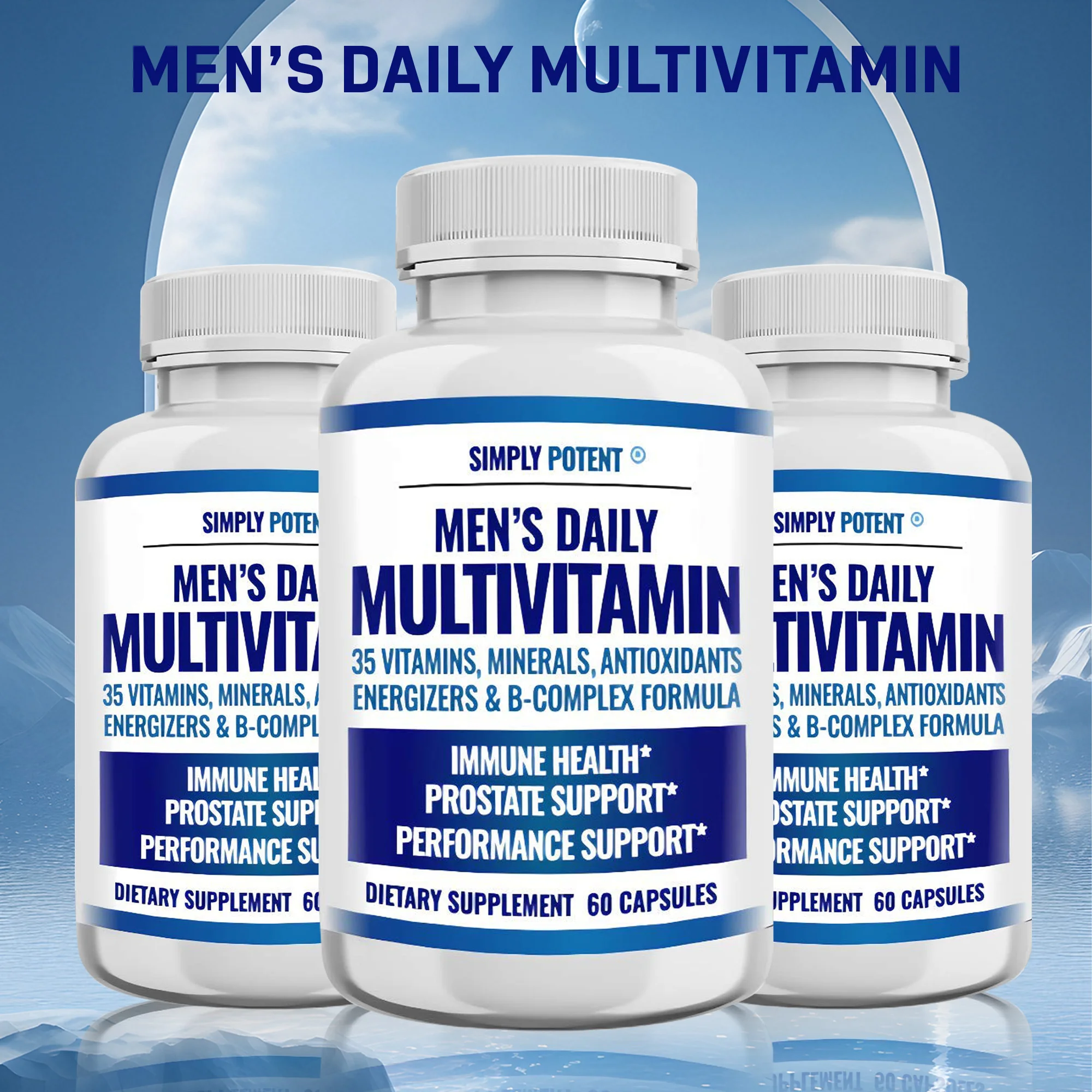 

Multivitamin Supplement for Men – Provides Cognitive Brain Health, Energy and Stamina, and Muscle Mass