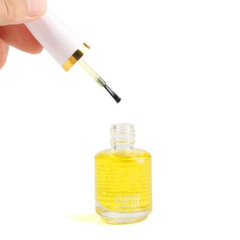 Nail Cuticle Oil Yellow Vitamin E Enriched Softener for Dry Brittle Nails Keratin Treatment Uv Gel Polish Nail