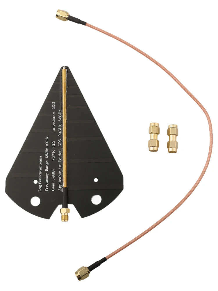 HT5 Mini Log Periodic Antenna Directional Antenna 1300MHz-10GHz 6-9dB Gain For Localization Lateralization Accessories