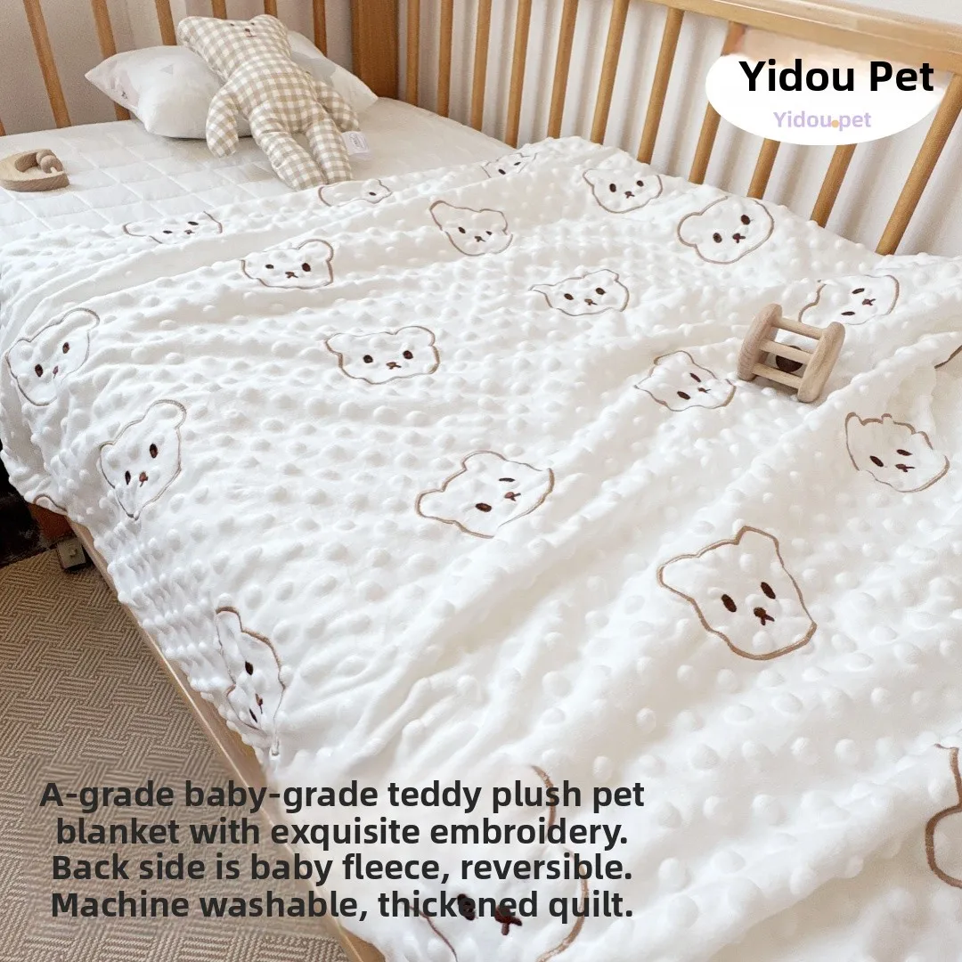 

Pet Bed Blanket Doggie Quilt Four Seasons Universal Sp Plu Bean Fiber Winter Small Quilt Cover Blanket Dog Bedding