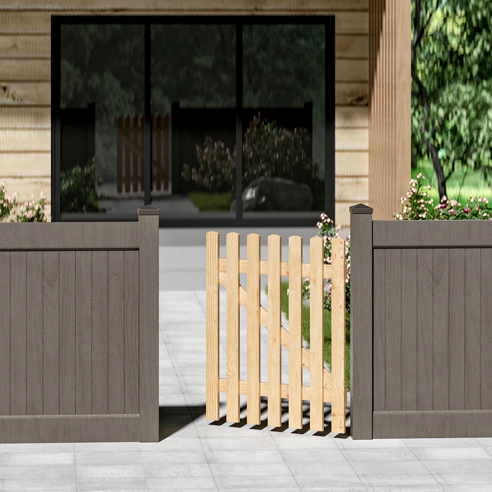 90cm Garden Wood Fence Gate with Latch