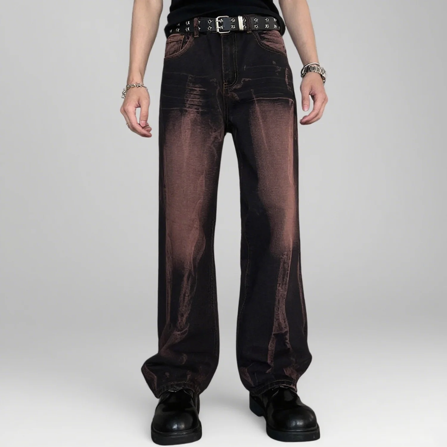 

Summer Men's Baggy Straight Leg Jeans Casual Denim Men's Autumn Pants Streetwear Full-Length Trousers Male Brand Clothing