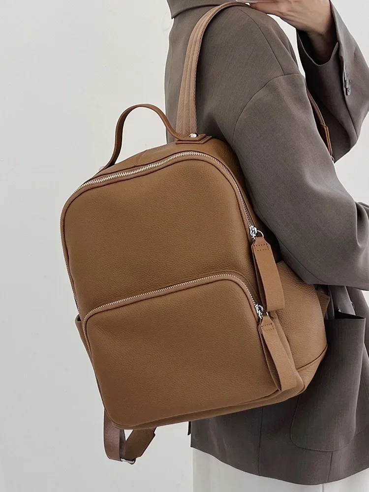 cream brown leather backpack STS Cowhide Lanni McGregor General Store a dedicated wipes pocket Shop Brown Genuine Leather Commuter
