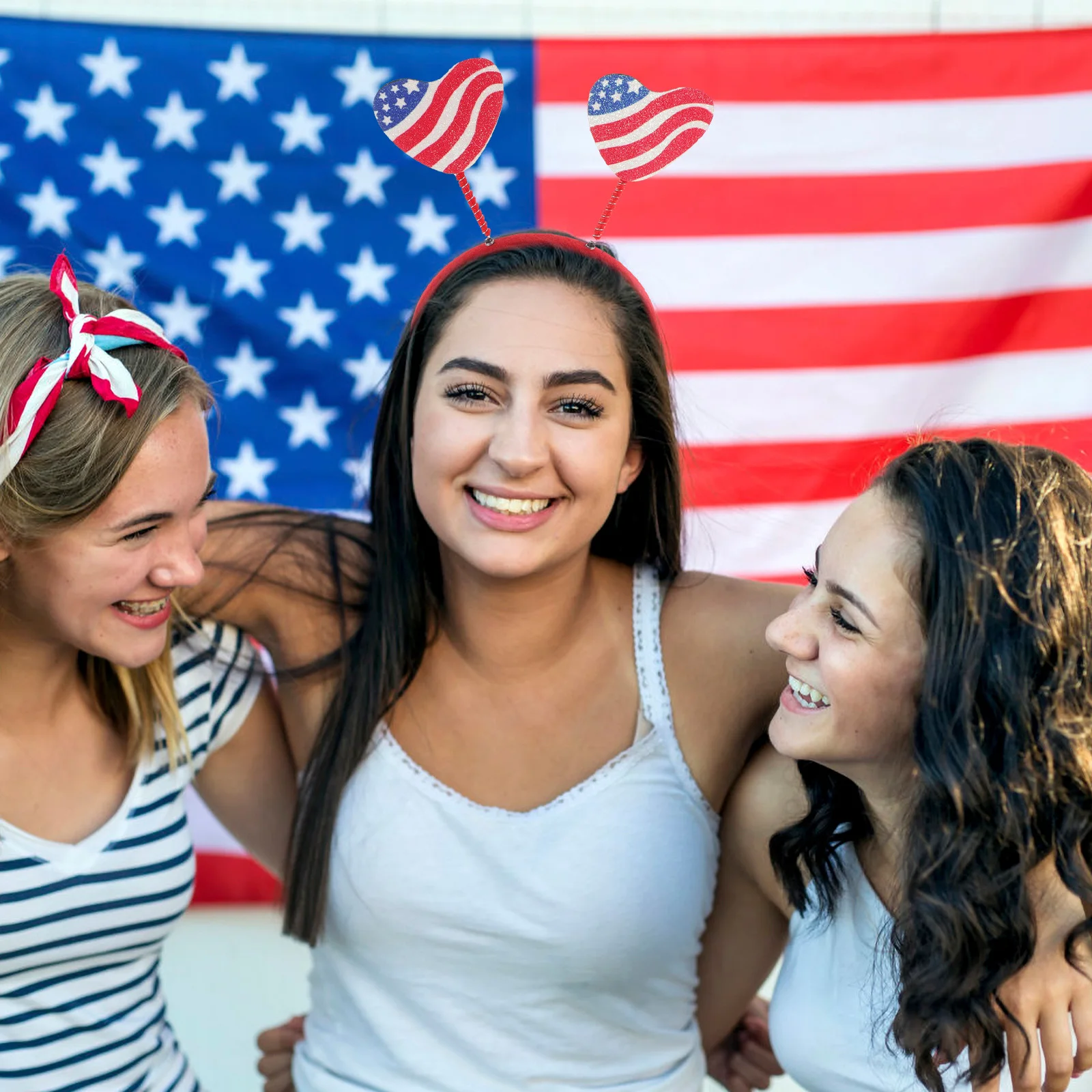 

2 шт. повязок для волос на 4 июля, декоративные обручи для волос на День независимости, праздничные аксессуары для вечеринок, повязки для волос на 4 июля