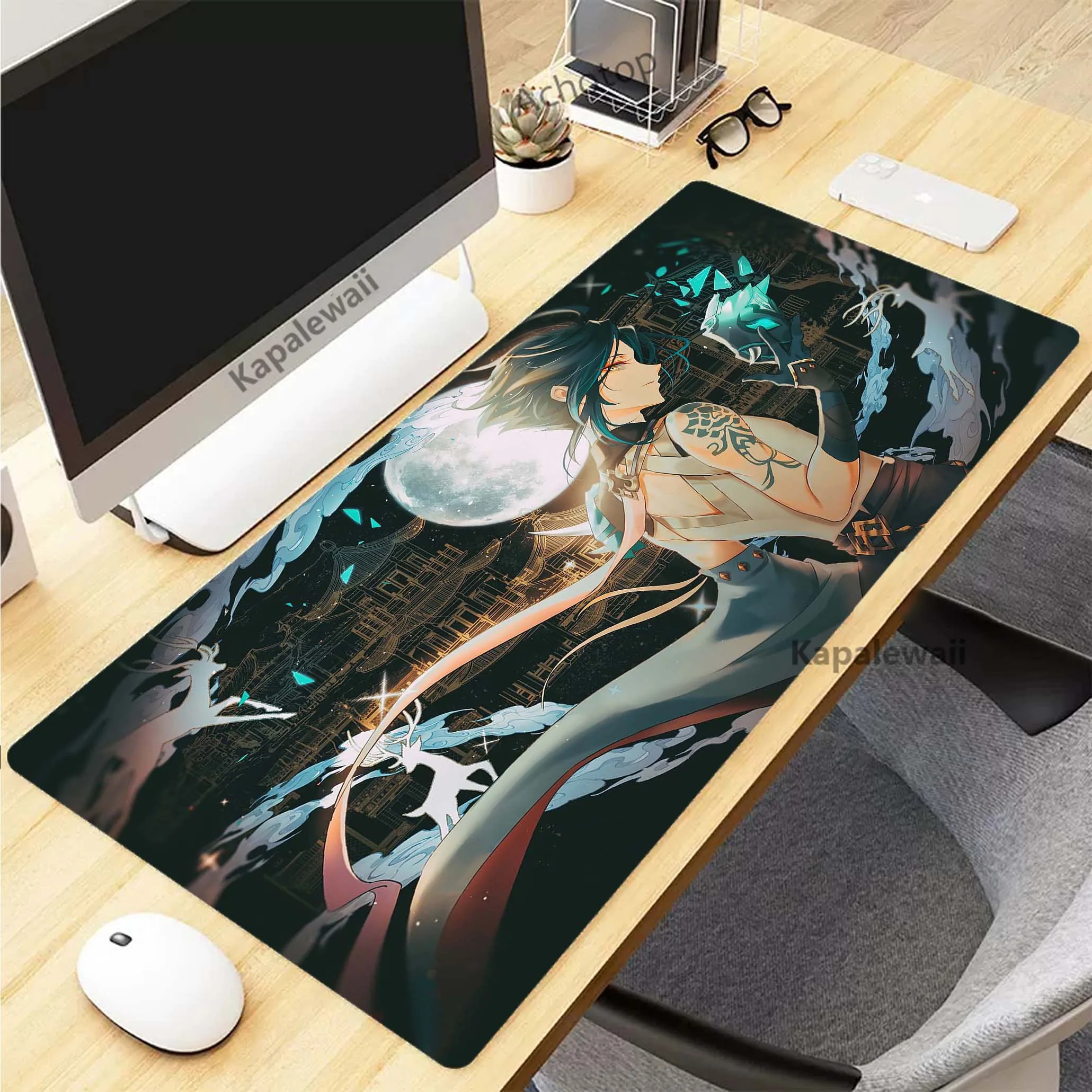 

Genshin Impact Anime Girl Mousepad Gamer Mouse Pad Gaming Desk Mat Alfombrillas De Ratón Mouse Mat Keyboard Pads 100x50cm