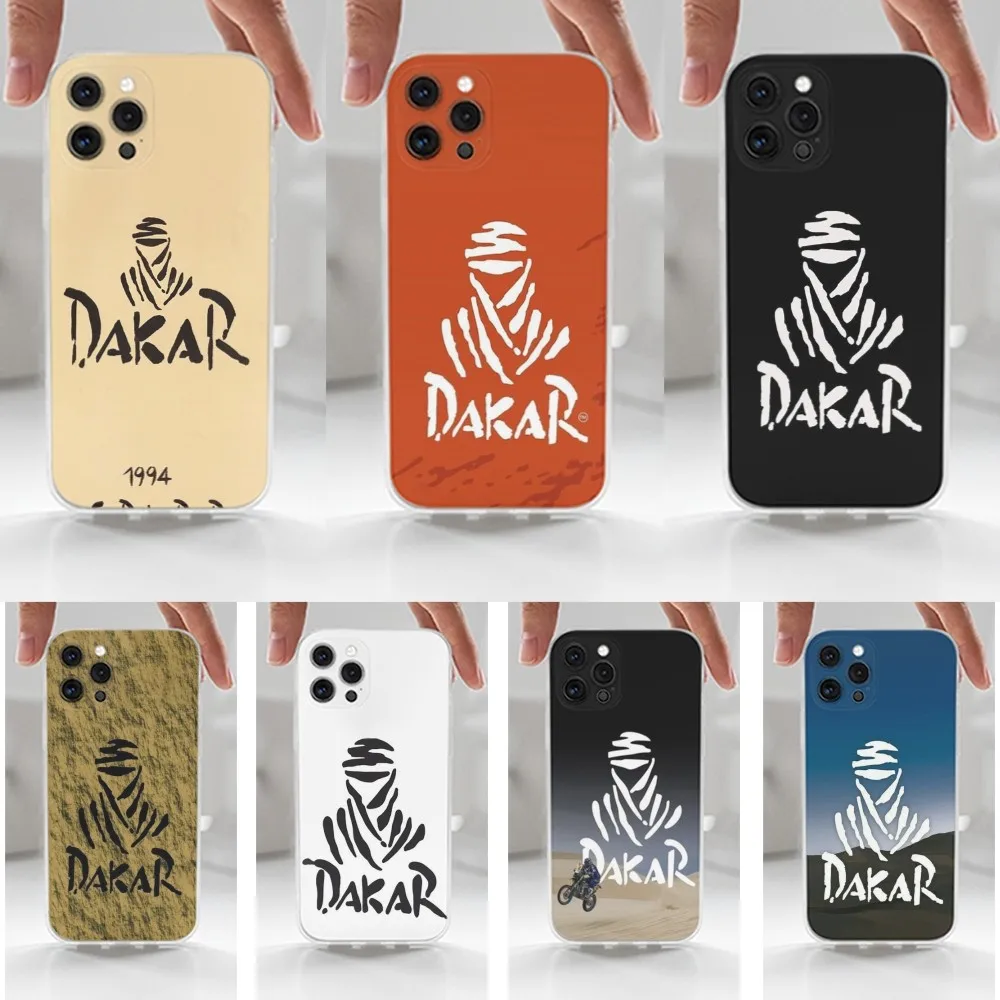 R-Rally D-Dakar Logo Phone Case For iPhone 16,15,14,13,12,11 Plus,Pro,Max,XR,XS,X,7,8 Plus,SE,Mini,Transparent,Silicone Case