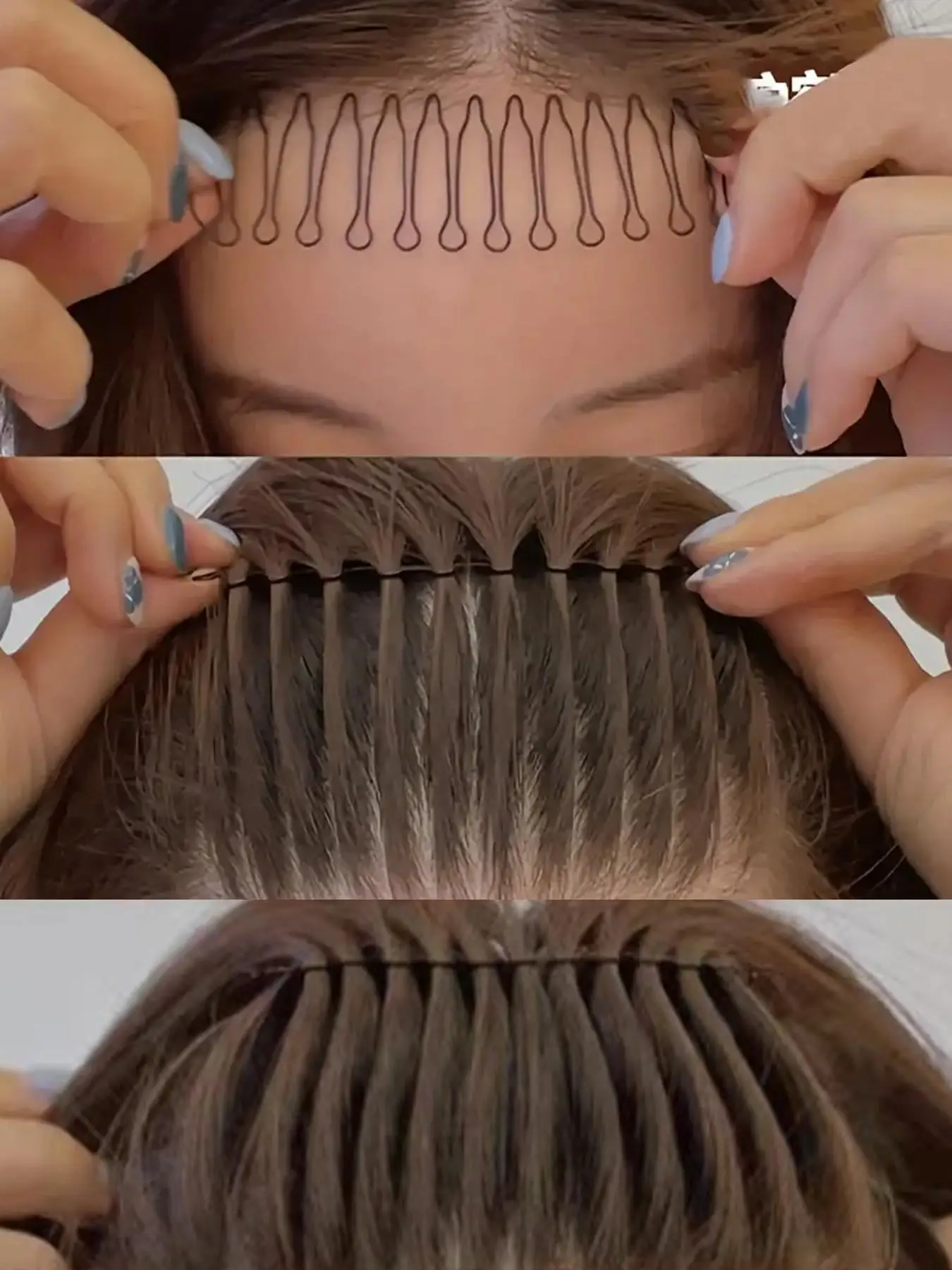 1 قطعة متموجة الشعر التشذيب شوكة تمشيط أدوات المثبت مشط الشعر دبوس متموج مشط كليب بوبي دبابيس حامل الانفجارات الصغيرة للنساء #3