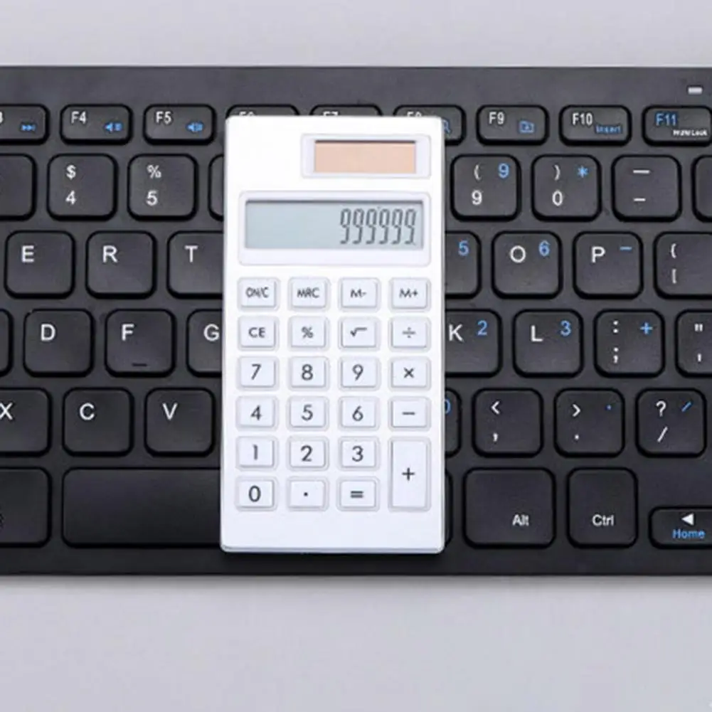 Langlebiger Knopf rechner bequem zu bedienender Rechner 12-stelliger Solar rechner mit LCD für Büro für Büro für zu Hause