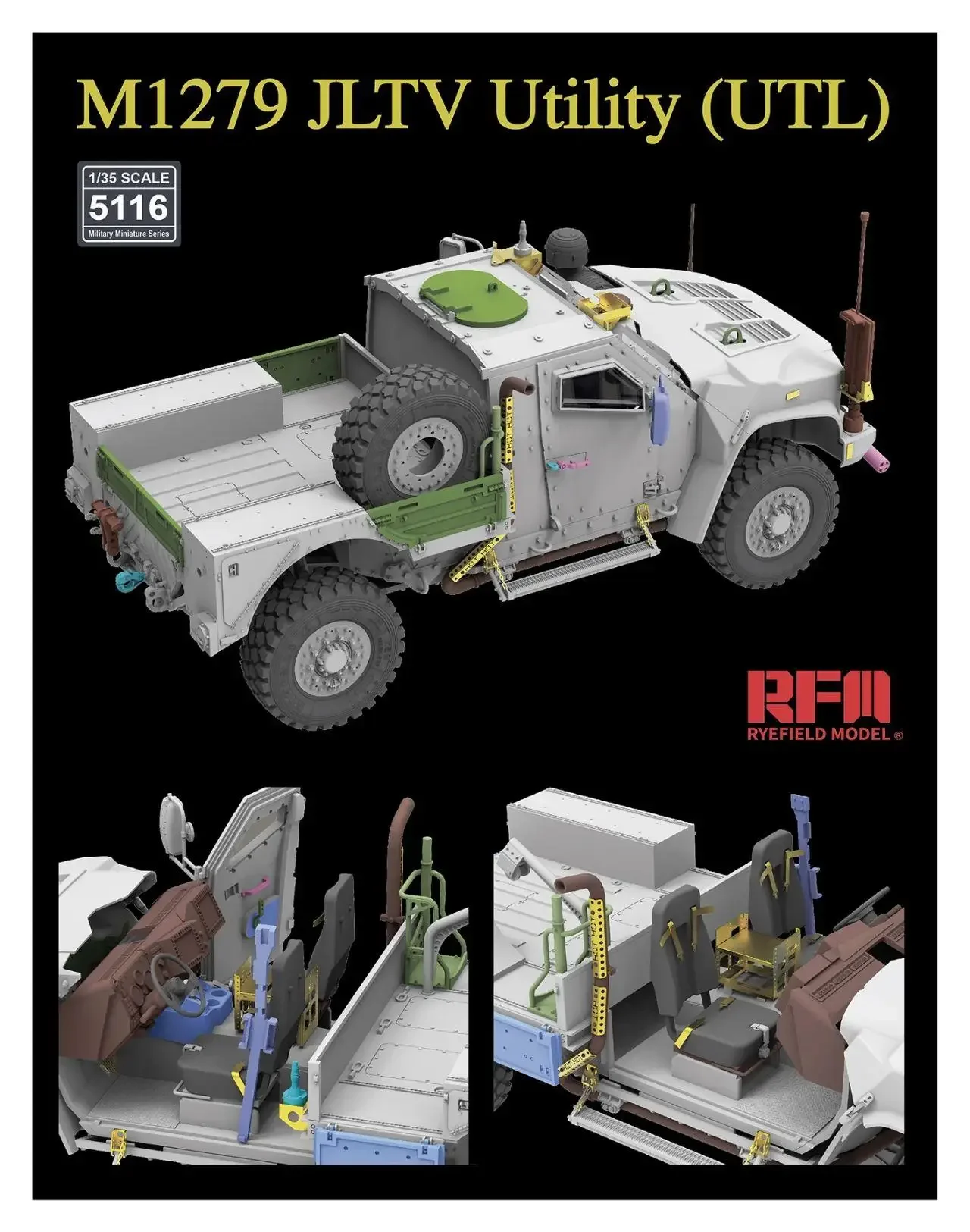 RYEFIELD Lightning Protection Vehicle, veículo utilitário americano M1279 JLTV, 5116, 1:35, UTL