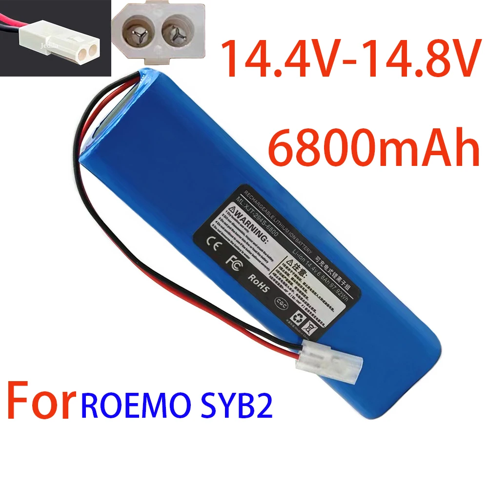 

14.4V 6800mAh 100%New Battery INR18650 M26-4S2P For ROEMO SYB2 Robot Vacuum Cleaner