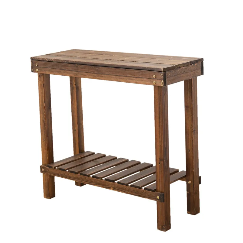 

Антикоррозийная стойка для цветов из цельного дерева, многослойная стойка для балкона, аквариума, гостиной, уличная зеленая суккулентная полка с укропом