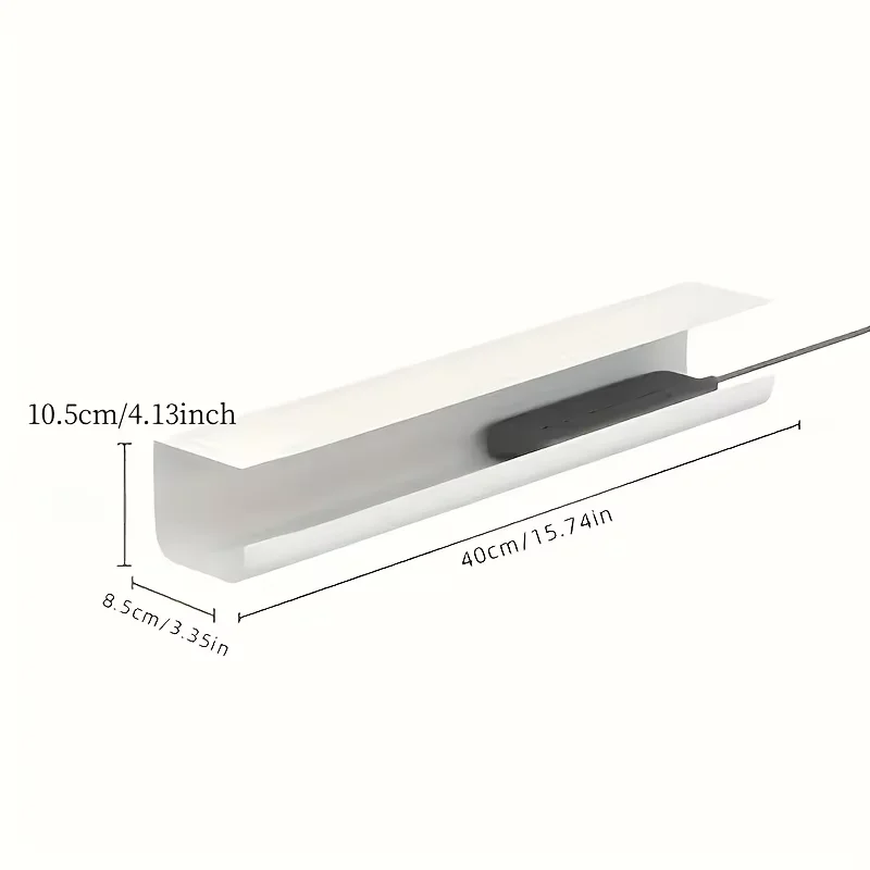 1PC No-Screw Under Desk Cable Management Tray Self Adhesive Installation, Cord Management, Cable Tray,Under Desk Wire Organizer