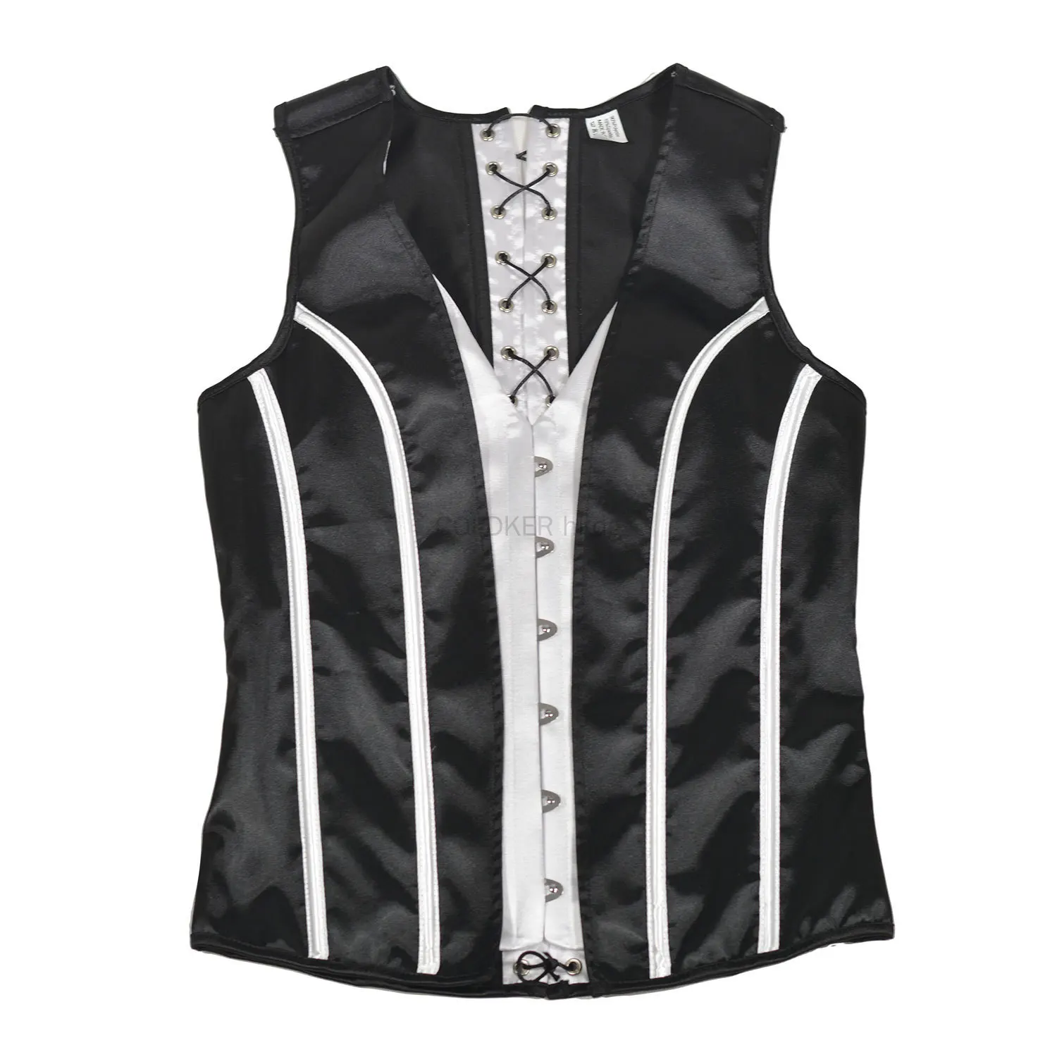 

Mens Corset Suit Vest Halloween Vintage Waistcoat Black Slimm Fit Lace Up Boned 6 Buckles Tight Tops Wedding Stage