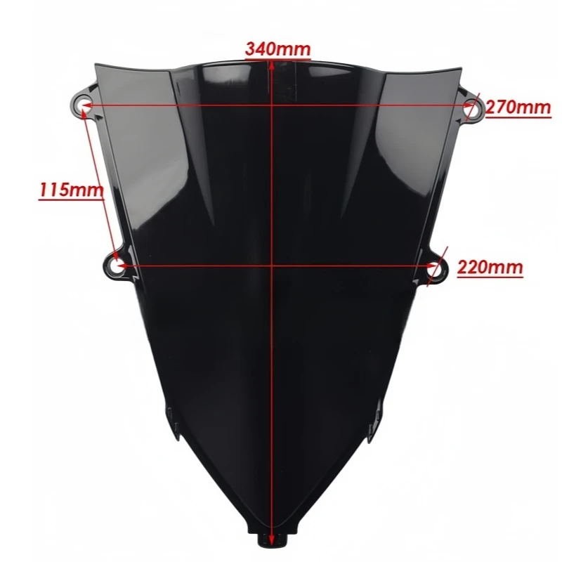Motorcycle Windshield Front Windshield Air Reflector Flow Guide Plate Double Bubble For Honda CBR 650 R 650R CBR650R 2019-2021