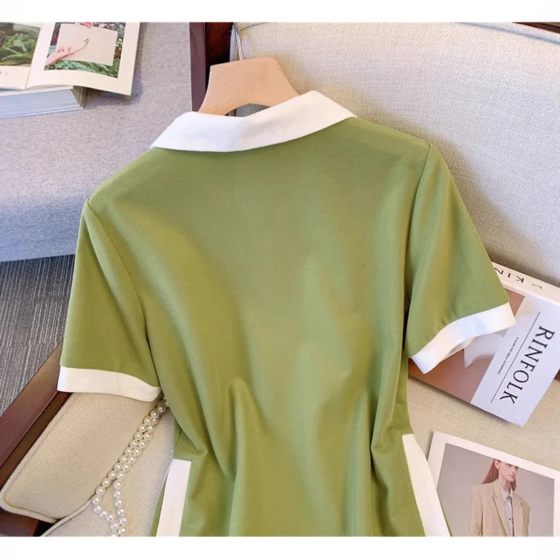 Plus Size Women's Summer Fashion Short Sleeve Dress A-Line Office Lady New Arrival Trendy Comfortable Breathable - view 4