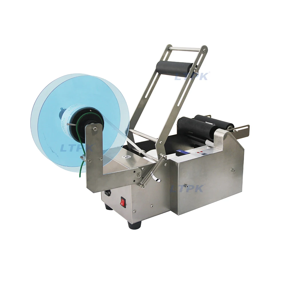 LT-50S Small Edible Round Bottle Semi-automatic Labeling Machine Stainless Steel Labeling Machine