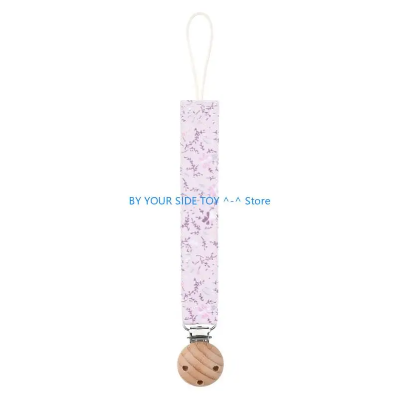 

Цепочка для прорезывания зубов с цветочным узором, зажим для соски для новорожденных, хлопковая и пластиковая детская соска, для