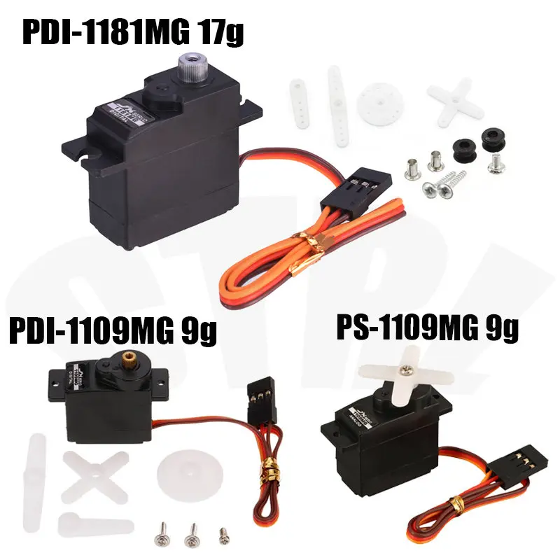 Jx Servo PDI-1181MG 17g PS-1109MG 9g 2.5KG Metal Gear Steering Gear Suitable for MN WPL RC Car RC Aircraft Upgrade Accessories