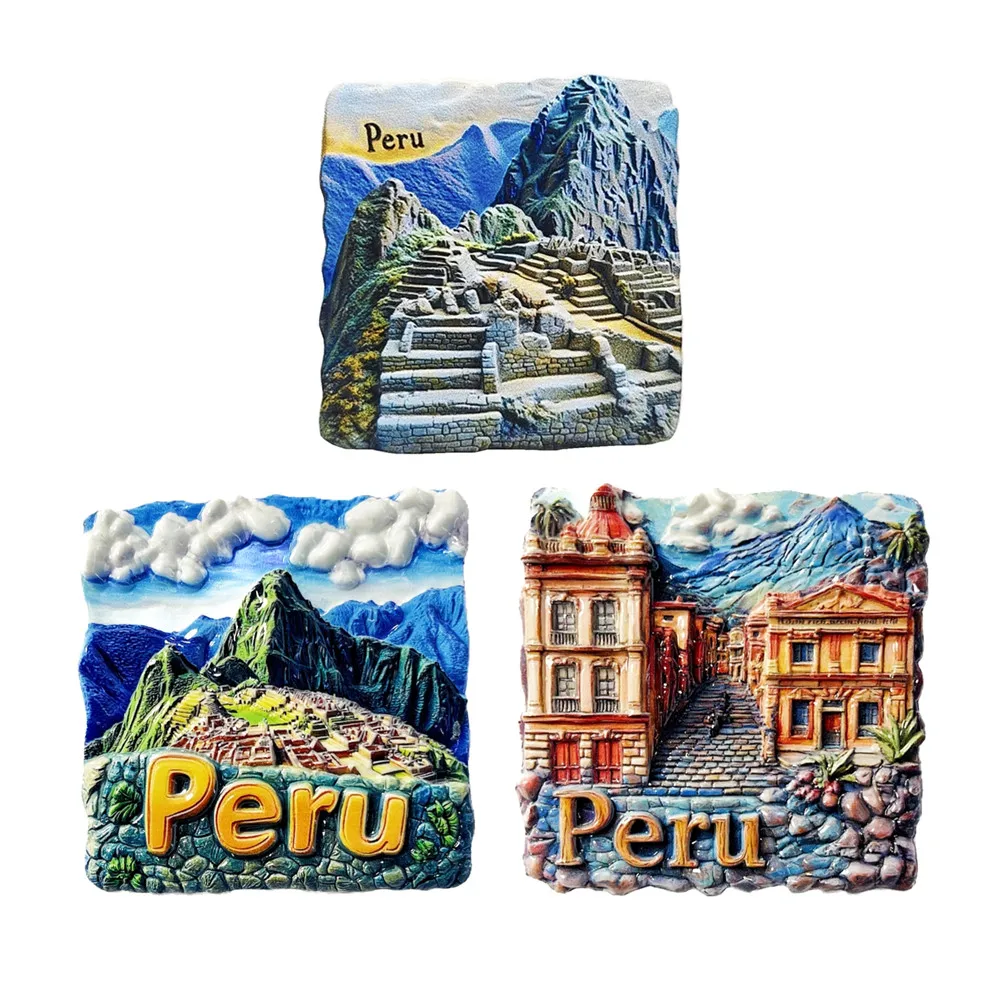 North America Peru Machu picchu Fridge Magnets Tourism Souvenir Refrigerator Magnetic Sticker Collection Handicraft Gift