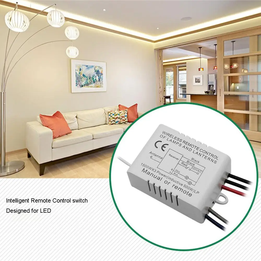 1/2/3 Way Relay 220V RF Remote Digital Wireless Remote Control Switch Ceiling Fan Panel Control Switch For Light Bulb