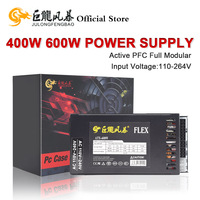 JULONGFENGBAO ATX 400W 600W Full Modular 110-264V 1U Mini Flex PC Power Supply For K39 A4 S3 G5 ITX Case Game Desktop ENP-7660B