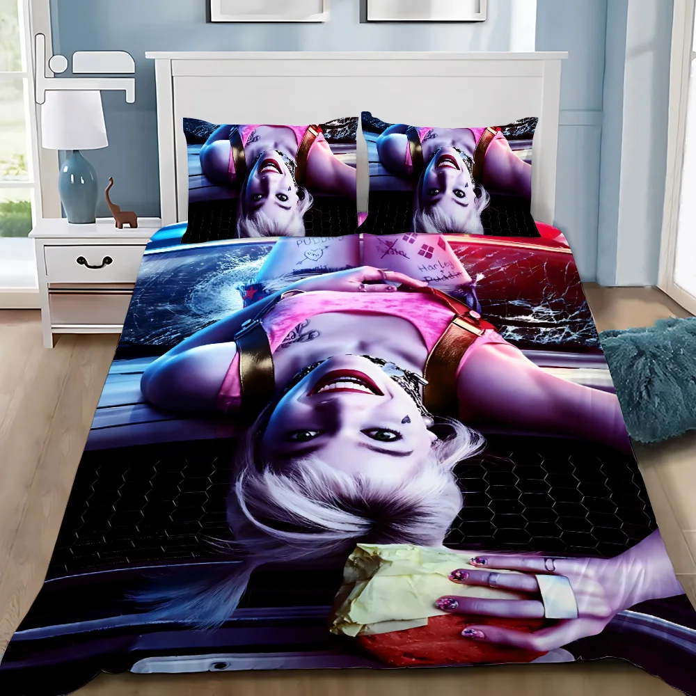 Duvet Cover Pillowcase Bedding Set H-Harleys Q-Quinns Joker Adult Boy Girl Bedroom Decoration Children Single Double Large Size