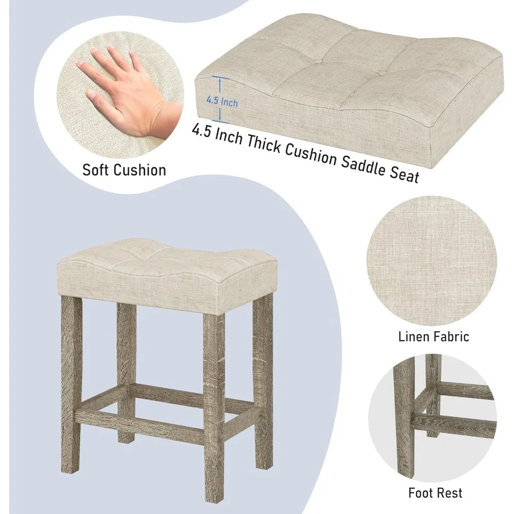 Conjunto de mesa de jantar de balcão de 5 peças, conjunto de móveis de mesa de jantar retangular moderna interna para cozinha, mesa de jantar de 35 polegadas