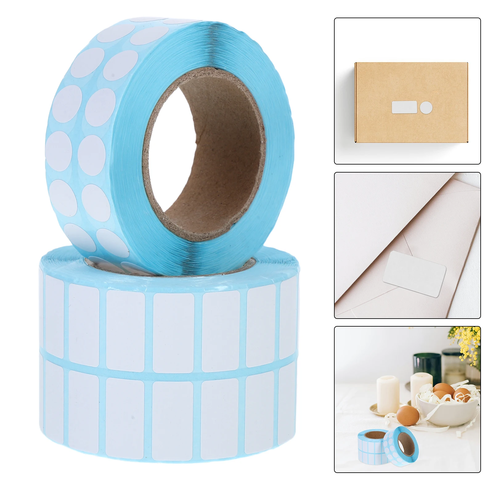 

2 Rolls Sticker Empty Label Blank Art Stickers Tag Labels Rectangle White